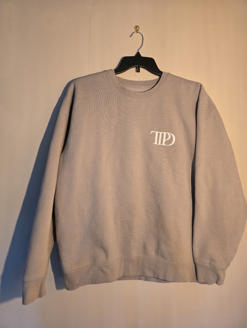 Taylor Swift TPD Crewneck Sweater in Light Taupe